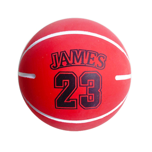 6cm橡胶空心弹力球NBA球星迷你小篮球亲子益智互动玩具球解压伴侣