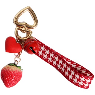 可爱少女心仿真食玩小草莓烤红薯钥匙扣AirPods挂件情侣汽车钥匙