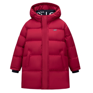 【新年马年】李维斯儿童羽绒服红色男童冬季外套拜年服过年衣服女