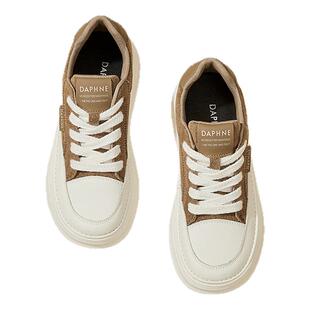 Daphne/达芙妮2026新款厚底休闲鞋女鞋百搭运动鞋小个子增高板鞋