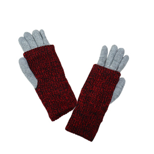 冬季韩版男女士情侣款女生分指保暖羊绒羊毛线触摸屏手套可爱加厚