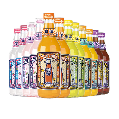 华洋双重口味果汁汽水358ml*12瓶