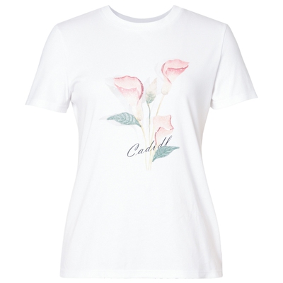 卡迪黛尔印花常规休闲风T恤