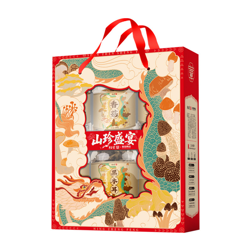 宁正丰菌菇年货黑木耳香菇蛹虫等