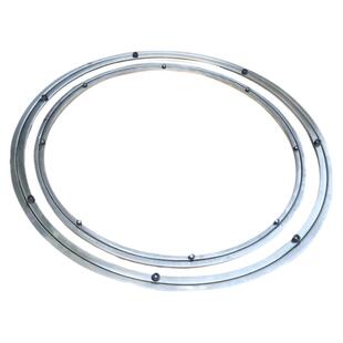 餐桌转盘火锅专用钢化玻璃开孔家用电磁炉地锅圆桌空心旋转底座盘