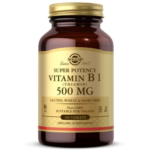 solgar维生素B1正品官方旗舰甲钴胺B族复合VB1片硫胺素美国进口B2