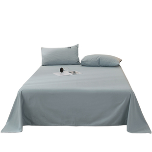 加厚100全棉床单单件A类母婴级纯棉磨毛被单学生宿舍三件套床笠罩