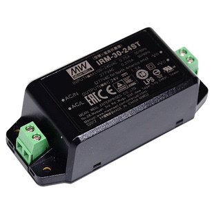 明纬IRM-30模块开关电源30W 5V12V15V24V48V密封型塑胶外壳ST
