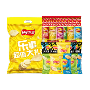 【乐事超级桶】乐事奇多薯片零食组合混合口味(28件)1324gx1组