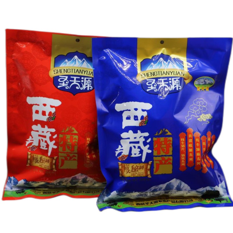 西藏特产圣天源风干牦牛肉干休闲原味美食手撕耗牛肉干一斤包邮