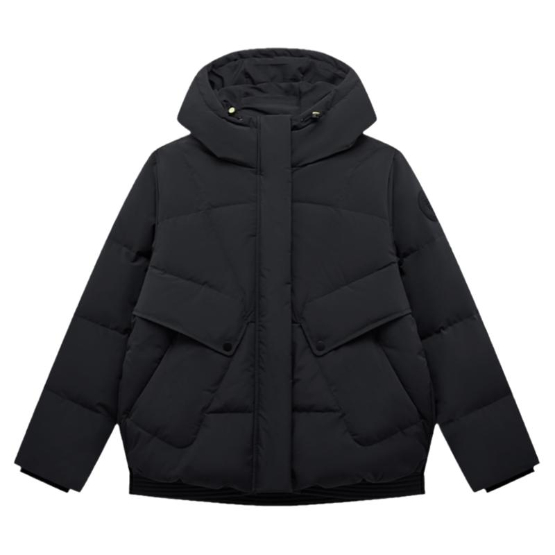 特步2024新款羽绒服加厚保暖连帽