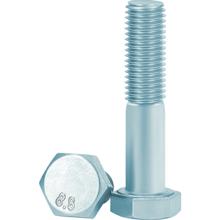 8.8级镀锌外六角半牙螺纹螺丝高强度螺栓GB5782M6M8M10M12M16M20M