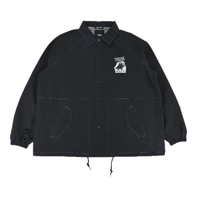 VANS范斯新款男子工装休闲夹克时尚翻领百搭潮流外套VN000QMEBLK