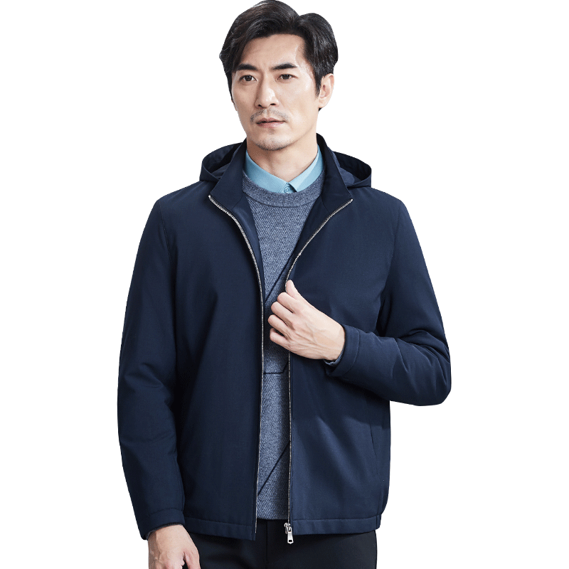红都加厚冬季可拆帽棉服外套
