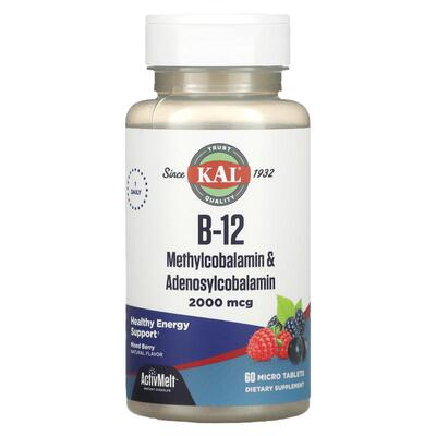 KAL维生素B12甲钴胺和腺苷钴胺B族成人VB进口营养修复