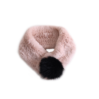 盈妹韩版皮草围巾短款交叉领百搭