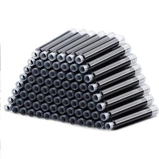 100支英雄小学生359钢笔墨囊可替换3.4mm口径可擦纯蓝墨囊套装学生用墨囊黑色晶蓝黑蓝色通用型替芯蓝黑墨囊