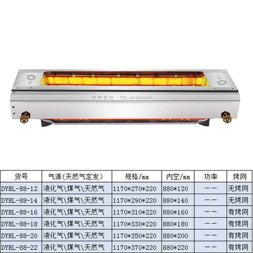 大宇合力 烧烤炉商用燃气食品烤架 夜市烧烤店烤羊肉面筋小吃创业