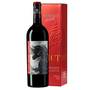 15度法国原瓶进口红酒 赤霞珠梅洛干红葡萄酒750ml单支/整箱装6支