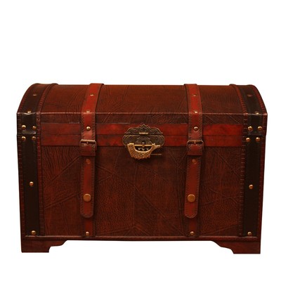 大号儿童储物盒带锁复古