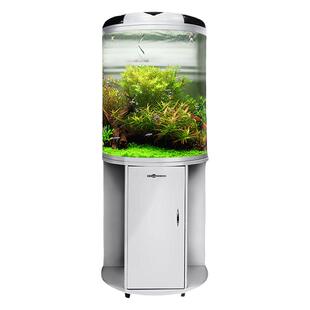 闽江鱼缸水族箱客厅家用小型半圆形圆柱玻璃金鱼缸桌面懒人免换水