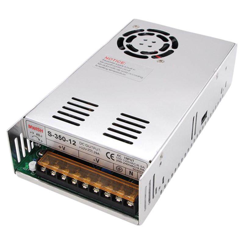 明伟NES/S-350W400-24v15a工业5V监控12v变压器直流开关电源盒48v