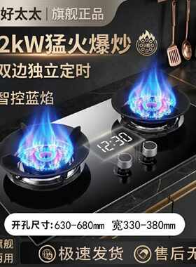 欧尚好太太新款燃气灶家用双灶台式嵌入式煤气炉液化气灶台