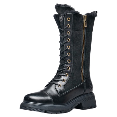 AUMU英伦风马丁皮毛一体雪地靴