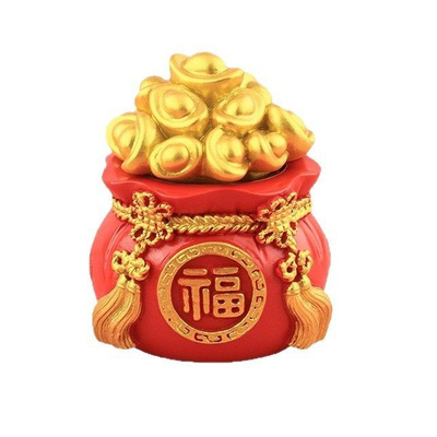 新年招财好运福袋树脂摆件