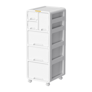 抽屉式收纳柜办公室桌下文件可移动多层置物柜工位落地塑料储物柜
