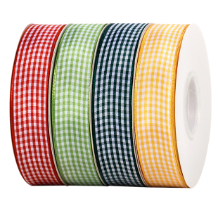 九霞彩带六一儿童节生日蛋糕装饰格子丝带包装缎带手工蝴蝶结绑带