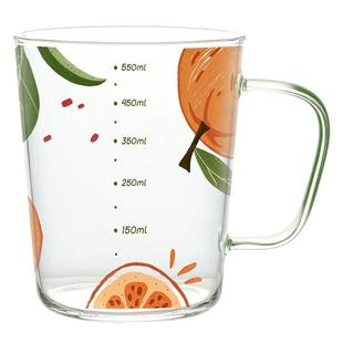 西比尔大吉玻璃杯带刻度大容量牛奶杯玻璃马克杯家用耐高温饮水杯