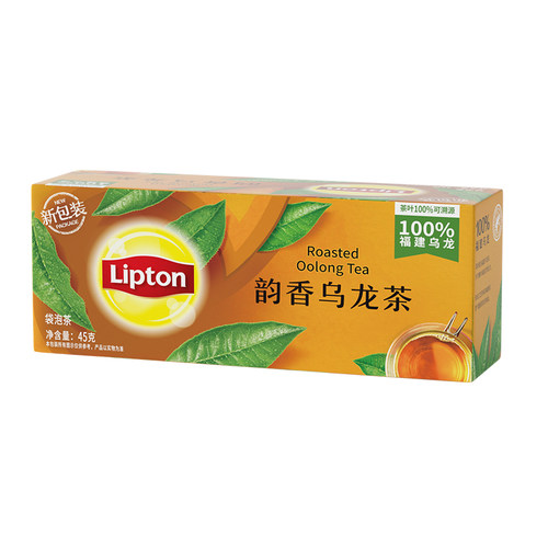 立顿乌龙茶包0糖0脂袋泡茶观音乌龙100包囤货装茶包