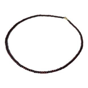 天然印度小叶紫檀木极细小米珠锁骨链项链可单独戴可挂吊坠两戴女