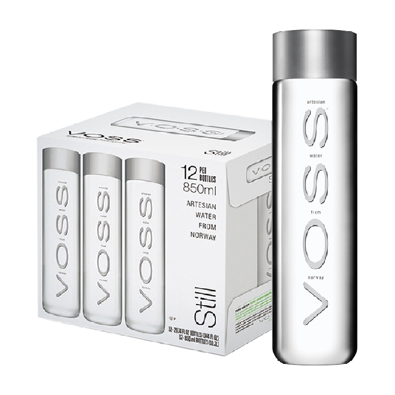 【北辙南辕同款】芙丝（VOSS）饮用天然矿泉水500ml*12瓶弱碱性水