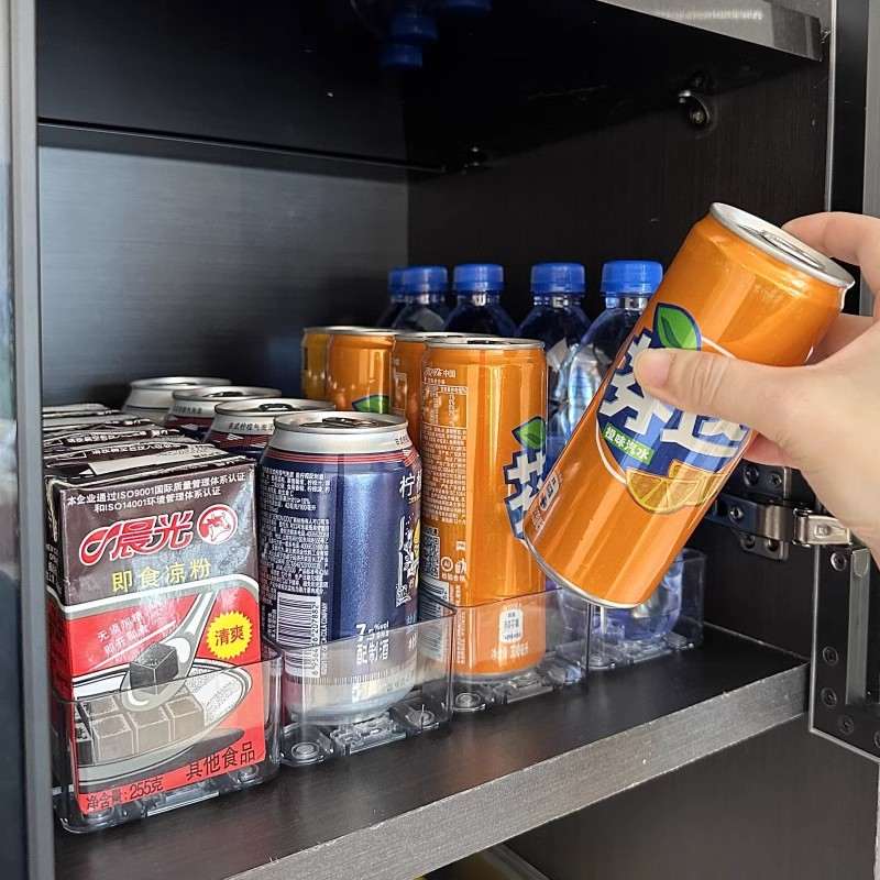 冰箱饮料啤酒推进器家用深柜冷藏冷冻收纳盒便利店超市易拉罐助推