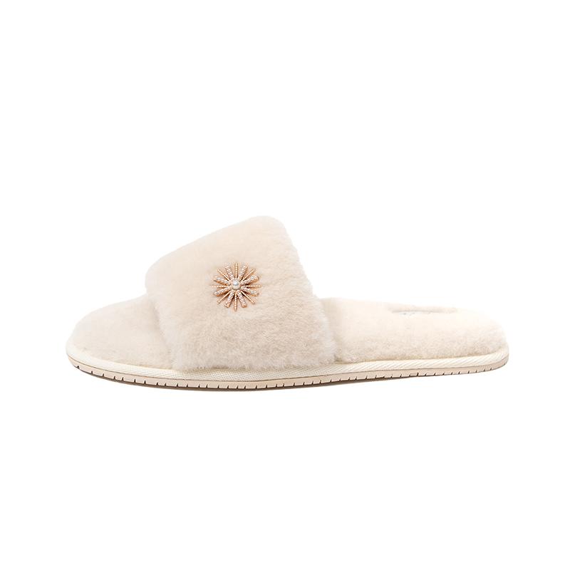 Barphil拖鞋女家居2025秋冬新款室内时尚软底防滑毛毛棉拖鞋女士