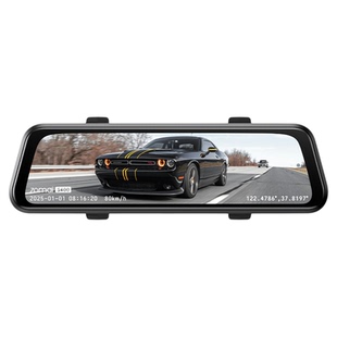 70迈S400流媒体后视镜倒车影像前后双摄行车记录仪2025新款免走线