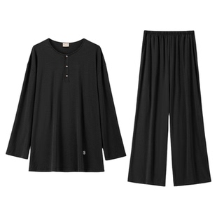 RoseTree睡衣情侣装春秋女款莫代尔男士慵懒风家居服套装长袖长裤