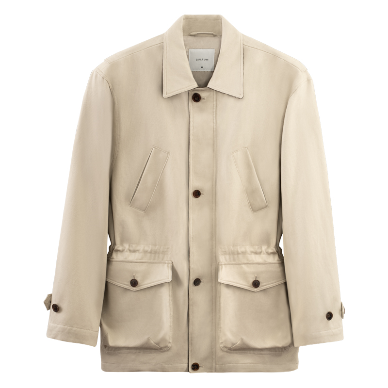 【纯棉骑兵斜纹】CULTUM水洗磨毛翻领vintage猎装工装夹克外套男