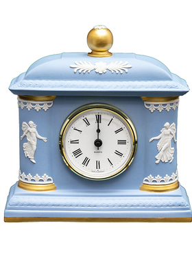 wedgwood碧玉镶金陶瓷座钟时钟