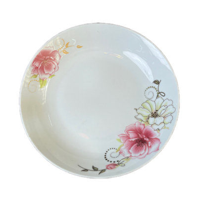 中式复古8.25英寸深菜盘饭盘家用