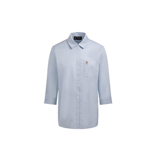 【挺括顺滑】暇步士女装2026春通勤休闲轻薄透气七分袖衬衫