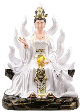 九公子九姑娘男女青丘树脂桌摆件