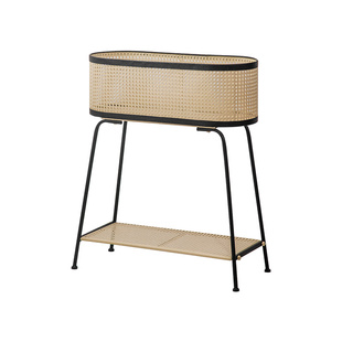 阳台花架落地式爬藤支架客厅花篮藤编铁艺置物架竹编多肉花盆架子