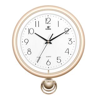 霸王钟表欧式简约时尚挂钟静音时钟客厅摆钟装饰创意免打孔石英钟