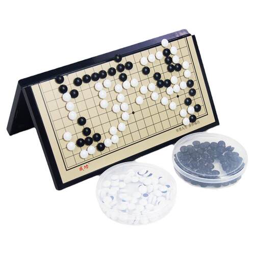 磁性五子棋围棋儿童学生益智初学者套装便携折叠家用棋盘磁力书籍