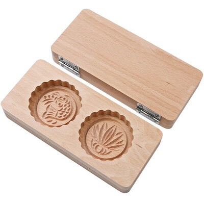 逸趣榉木月饼模具2023新款翻盖