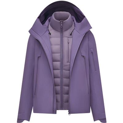 波司登户外三合一冲锋衣鹅绒服女