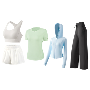 361运动套装女夏季薄款透气跑步上衣短袖t恤羽毛球瑜伽短裤健身服